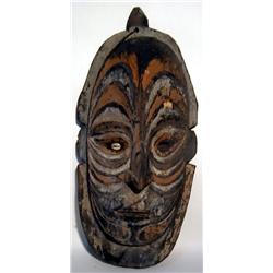 A SEPIK ANCESTOR MASK, of hardwood in large forma