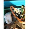 Image 10 : PALLET LOT OF ASSORTED ITEMS ( RATCHET STRAPS, GALVINIZED TUB, ROLL OF 1" STRAPPING, ETC…)