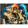 Image 2 : PALLET LOT OF ASSORTED ITEMS ( RATCHET STRAPS, GALVINIZED TUB, ROLL OF 1" STRAPPING, ETC…)