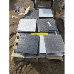 PALLET OF INTERLOCKING PLASTIC SHOP FLOORING
