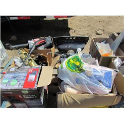 LOT OF ASSORTED ITEMS (PAINTING, PLUMBING, CAULKING ETC)
