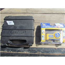 LOT OF ASSORTED ITEMS ( BRAD NAILER *STANLEY*, POWER TAPE MEASURE)