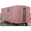Image 9 : BUNK HOUSE ON RUBBER TIRE FRAME (8'X16') *WITH WOODEN TOOL BOX ON BACK*