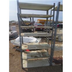 LOT OF 2 METAL SHELVES (6' X 3')