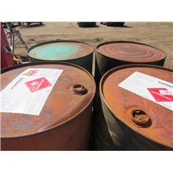 LOT OF 4 METAL BARRELS
