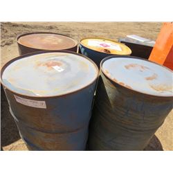 LOT OF 4 METAL BARRELS