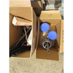 LOT OF MISC TOOLS (INDUSTRIAL BOLTS, FASTENERS, SOCKETS, ETC)