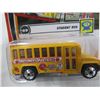 Image 11 : LOT OF 5 MATCHBOX VEHICLES (HELICOPTER, GARBAGE, STUDENT BUS, ROBOT TRUCK, FORK LIFT)