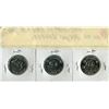 Image 2 : LOT OF 3 FIVE CENT COINS ( CANADA) *1963, 1966, 1967*