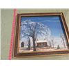 Image 2 : FRAMED PAINTING (WINTER SCENE) *UNSIGNED)