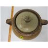 Image 2 : OLD CROCK WITH LID & HANDLES (CERAMIC)