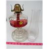 Image 1 : OIL LAMP( RED OIL INSIDE) *19 1/2 INCHES TALL