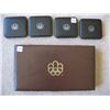 Image 1 : LOT OF 5 DISPLAY CASES FOR 1976 MONTREAL OLYMPIC COINS (4 SMALL - 1 LARGE)  *NO COINS*