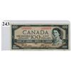 Image 1 : $100.00 BANKNOTE (BANK OF CANADA) *DEVIL'S FACE NOTE, 1954 *