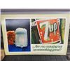 Image 1 : 7-UP ADVERTISING (SELF FRAMED ON CARDBOARD) *36" X 24"*