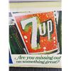 Image 2 : 7-UP ADVERTISING (SELF FRAMED ON CARDBOARD) *36" X 24"*