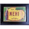 Image 1 : NEHI BEVERAGES POP SIGN (UNCOMMON) *FRAMED* (21" X 15")