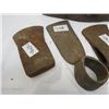 Image 2 : LOT OF 4 ASSORTED TOOL ITEMS ( 2 AXE HEADS, GRUB HOE HEAD, SPIKE HAMMER HEAD)