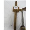 Image 2 : LOT OF ASSORTED WOODWORKING TOOLS ( CHISEL, SCRIBE, RULER, ETC…)