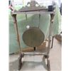 Image 1 : ANTIQUE GONG (CAME FROM OLD LOGGING CAMP IN NORTHERN MANITOBA) *42" TALL WITH STAND*