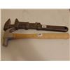 Image 3 : CLAW HAMMER AND 15” MCKINNON WRENCH VINTAGE (PS MARKED ON HAMMER)