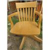 Image 1 : WOOD OFFICE CHAIR ON WHEELS