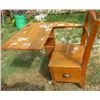 Image 1 : OLD SCHOOL DESK (VINTAGE) *DRAWER UNDER SEAT* (SOLID WOOD)