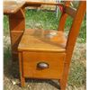 Image 3 : OLD SCHOOL DESK (VINTAGE) *DRAWER UNDER SEAT* (SOLID WOOD)