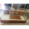 Image 1 : LARGE VINTAGE OAK SHOWCASE ( WOOD AND GLASS) * 37" X 29" X 6'*