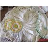 Image 2 : LOT OF 20+ DOILIES AND CHILD'S CROCHET APRON