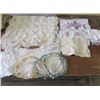 Image 1 : LOT OF 10+ DOILIES AND 1 LARGE TABLE RUNNER AND SOME EMBROIDERED COTTON