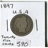 Image 1 : TWENTY FIVE CENT COIN (USA) *1897*