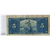 Image 2 : FIVE DOLLAR NOTE (BANK OF CANADA) *1937*