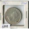 Image 1 : FIFTY CENT COIN ( CANADA) * 1961*