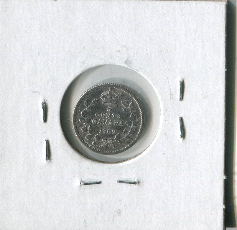 CANADA FIVE CENT COIN (1909)