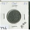 Image 1 : CANADA FIVE CENT COIN (1927)