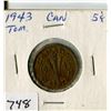 Image 1 : TOMBAC CANADA FIVE CENT COIN (1943)