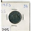 Image 1 : CANADA FIVE CENT COIN (1953)
