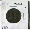Image 1 : CANADA ONE CENT COIN (1907H)