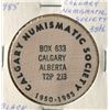 Image 2 : CALGARY COIN CLUB WOOD (1985)