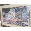 Image 1 : SIGNED SNOW LEOPARD PAINTING (27" X 39")