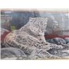 Image 2 : SIGNED SNOW LEOPARD PAINTING (27" X 39")