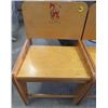 Image 2 : LOT OF 2 CHILDREN'S MATCHING DEER CHAIRS (WOOD) *VINTAGE*