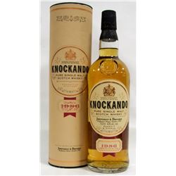750ML BOTTLE OF KNOCKANDO PURE SINGLE MALT