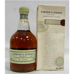 750ML BOTTLE OF GIBSONS FINEST RARE CANADIAN