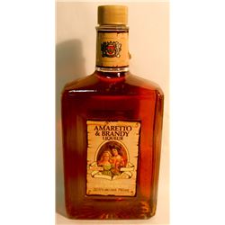 710 ML AMARETTO AND BRANDY LIQUEUR 32.5% ALCOHOL.