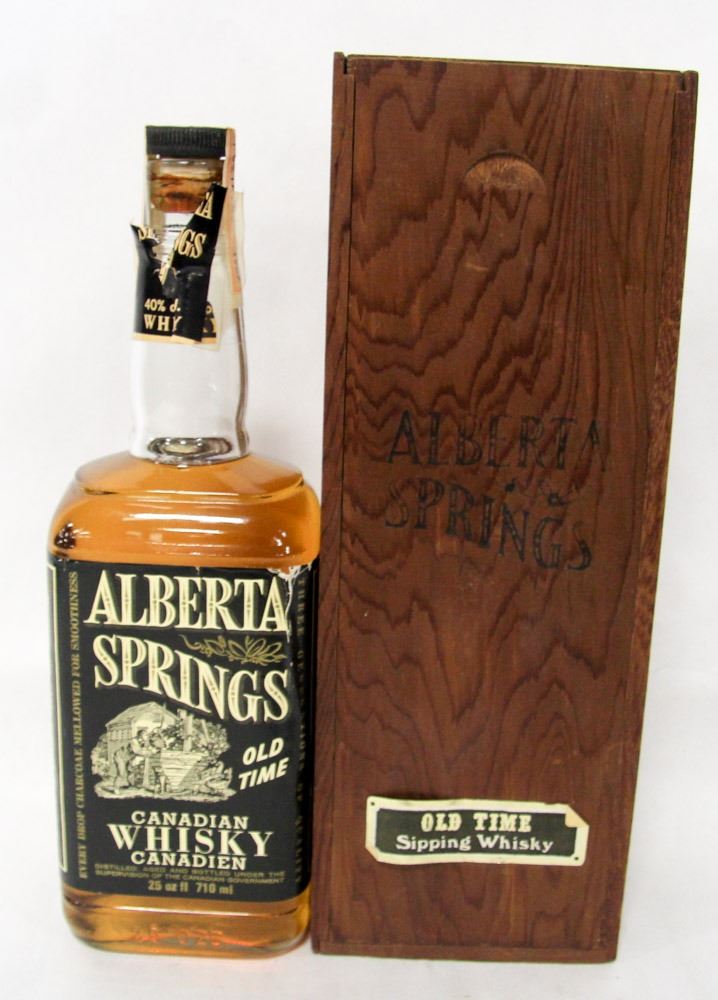 ALBERTA SPRINGS OLD TIME SIPPING WHISKEY WITH BOX.
