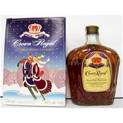 1980 CROWN ROYAL750 ML 40% ALCOHOL.VOLUME, IN BOX