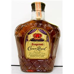 1965 CROWN ROYAL 379 ML 40% ALCOHOL.VOLUME, IN BOX