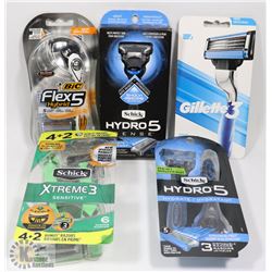 BAG OF ASSORTED RAZORS